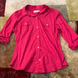 Pink button up shirt